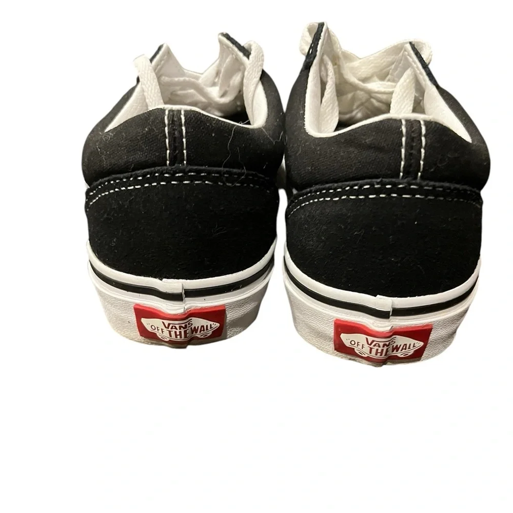 Kids/Youth Classic Old Skool Unisex Vans Black and White Size 2.5 - Picture 4 of 8